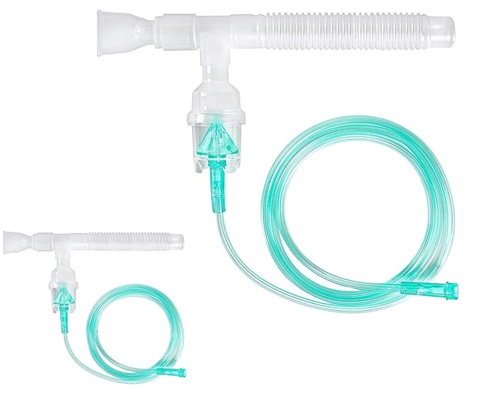 2 Pack Compressor Accessories, Replacement Tubing, Mouthpiece for Adults and Kids, Latex-Free, Universal Size