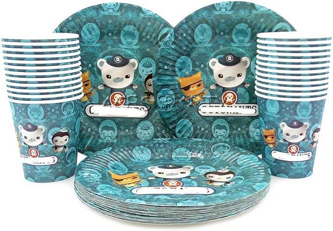 Party Supplies 48pcs /set Party Kids Birthday Decorations Disposable Paper Tableware Set 24pcs Dessert Paper Plates Dishes And 24pcs Paper Cups