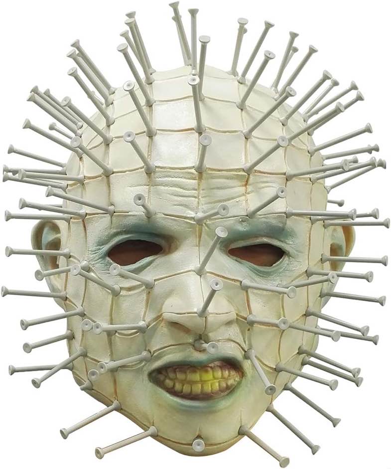 LLH Pinhead Mask Horror Hellraiser III Ghoulish Productions Men's Monster Halloween Costume Accessory Brown, Brown, One size