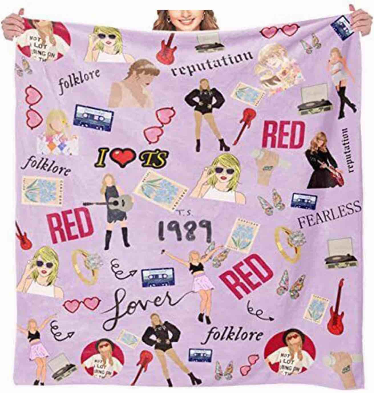 1989 Throw Blanket,Singer Music Blanket Soft Blanket,Travel Blanket,Lover Soft Blanket for Party/Bed/Fans,Blankets Tapestry for All Seasons. (Color, XL)