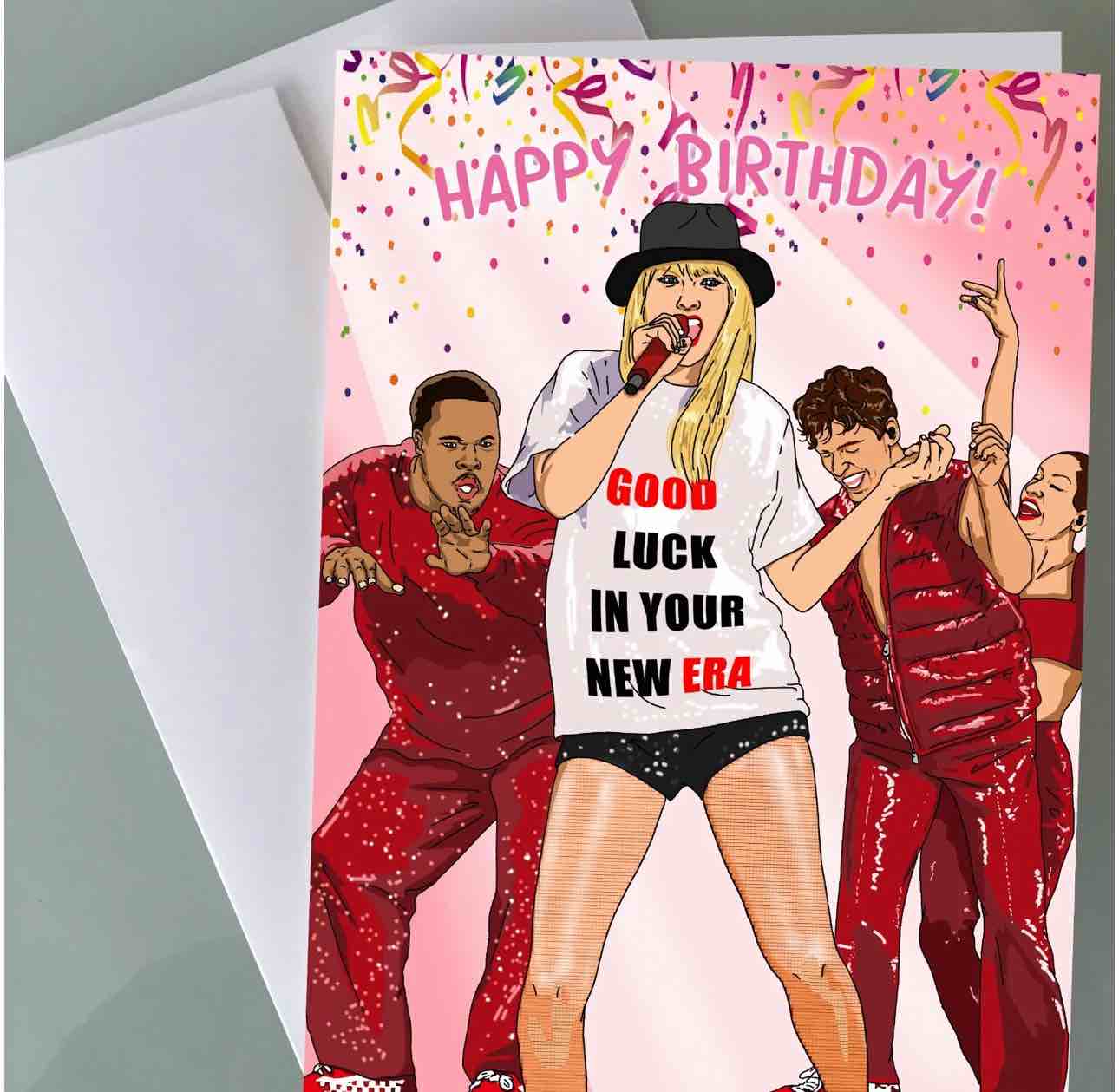 Taylor Swift Birthday Card - Funny Birthday Card Girls Music Fan Art Happy Gift