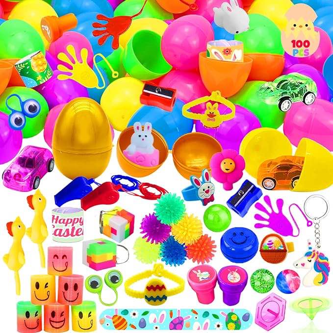 24 pcs PCS  Easter Eggs withToys Plastic Easter Eggs Filled, Easter Eggs Hunt, Easter Basket Stuffers/Fillers