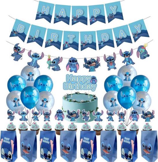 Lilo and Stitch Birthday Party Supplies - Decorations, Gift Bags, Cake Topper, Balloons, Cupcake Toppers