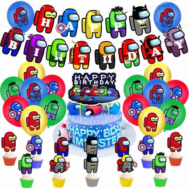 Party Decorations 12 Cupcake Toppers - 18 Ballons