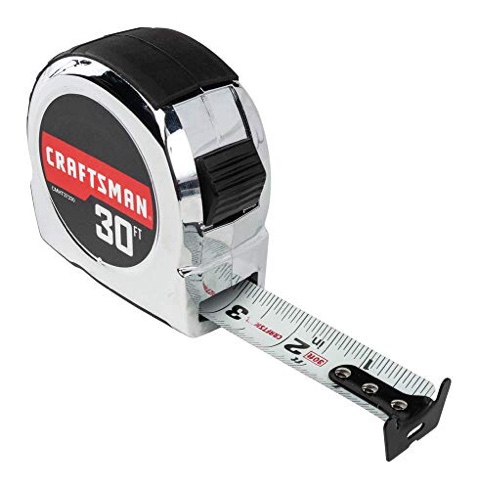 CRAFTSMAN Tape Measure, Chrome Classic, 30-Foot