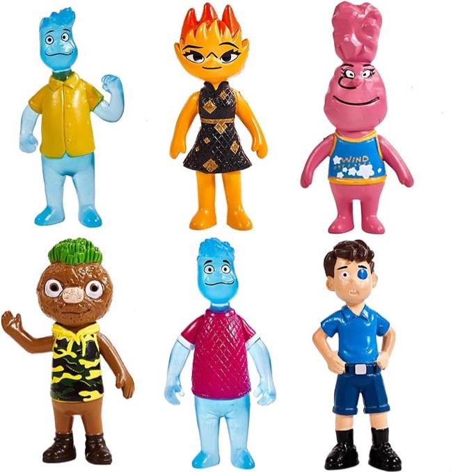 HOTPLACY 6 pcs Elemental Action Figure, Movie Figures Toy Gift Pack.