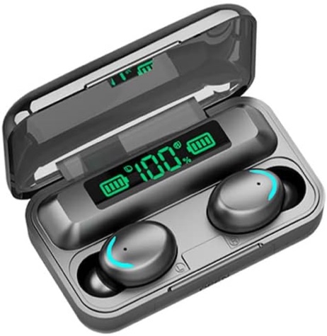 True Wireless Bluetooth Headphones Earbuds Game Headsets with Wireless Charging Case Waterproof Clear Noise Reduction Stereo Earphones in-Ear Touch Control Long Endurance headsets F9