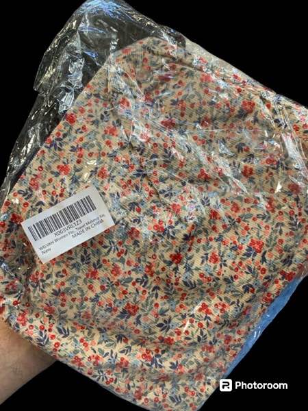 WELVAN Cosmetic Bags for Women and Girls, Floral Makeup Bag, Large Capacity Purse Travel Toiletry Bag Corduroy Canvas Make Up Bag, Cute Makeup Organizer Bag Zipper Pouch