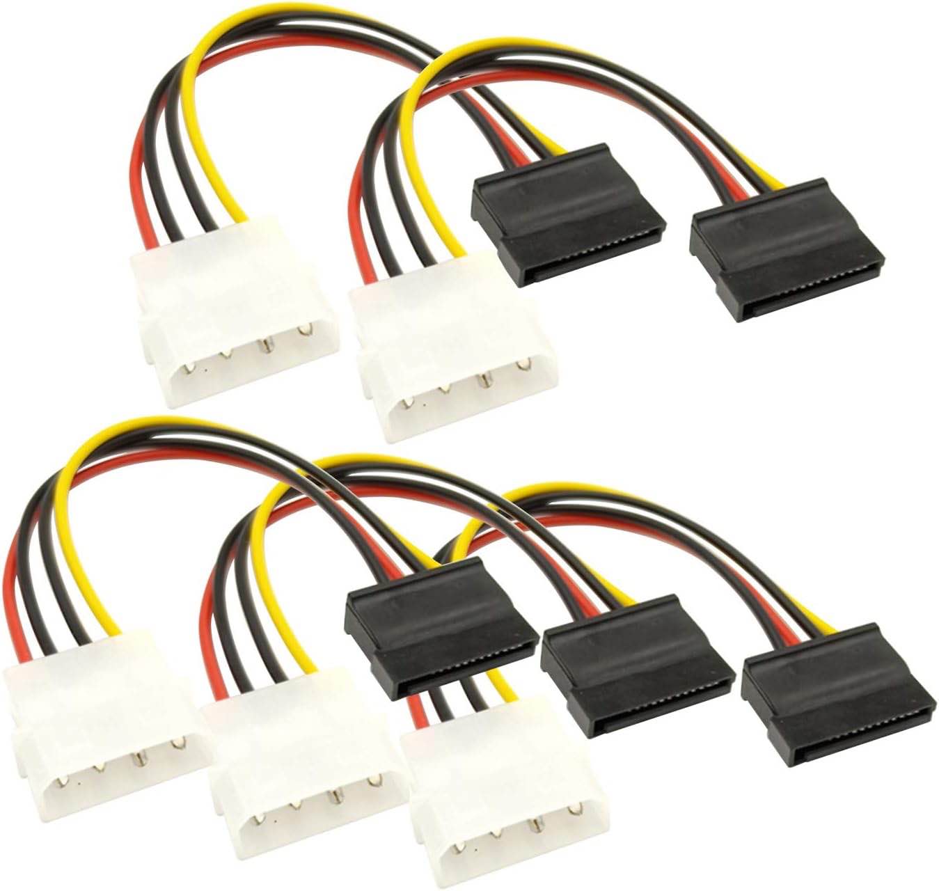 SATA to Molex AYECEHI SATA Power Cable [5-Pack] 4 Pin Molex to SATA Power Cable Adapter - 7 Inch