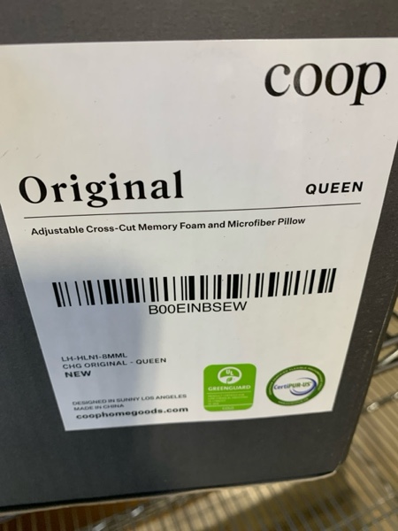 Coop Home Goods Original Adjustable Pillow, Queen Size Bed Pillows for Sleeping, Cross Cut Memory Foam Pillows - Medium Firm Back, Stomach and Side Sleeper Pillow, CertiPUR-US/GREENGUARD Gold