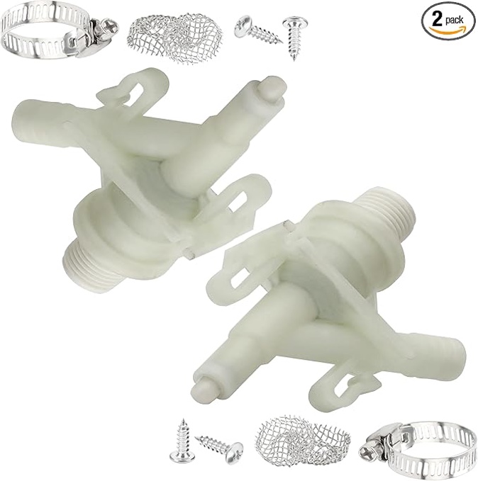 385311641 RV Toilet Valve Kit Fit for Domestic 300 301 310 320 RV Series Toilet & Pedal Marine Toilet Valve Leakage Prevention (2-Pack)