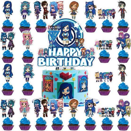 37 PCS Funneh Krew Cupcake Toppers for Funneh Krew Theme Party Birthday Party Wedding Baby Shower Anniversary Party Cake Dessert Decorations Supplies Picks
