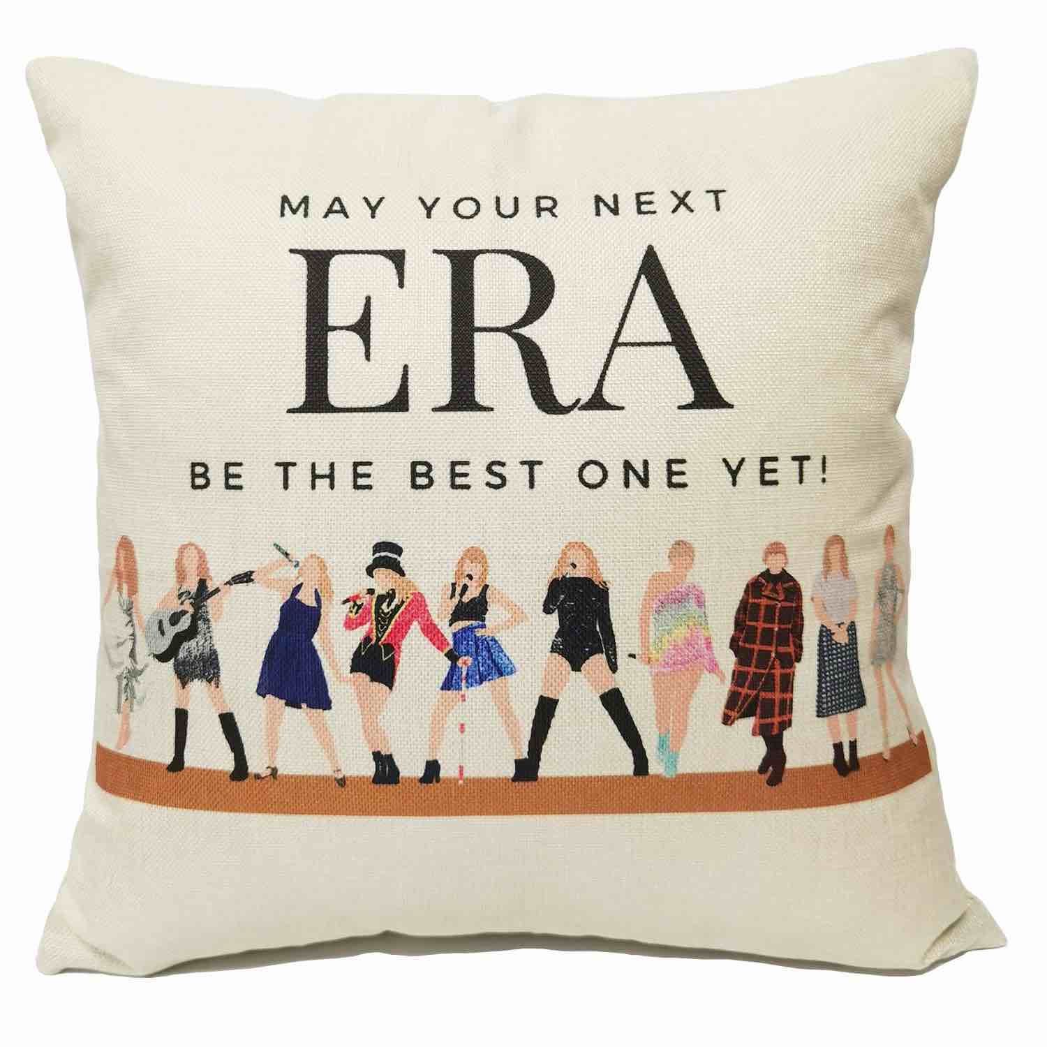 Comanro Music Lover Pillow Covers, Taylor Gifts Merch Series, Throw Pillow Covers 18"x18" Inches, Singer Fans Decorative Throw Pillow Case for Home, Office, Couch, Sofa, Bed, car seat (Next ERA)