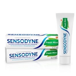 Sensodyne Fresh Mint Twinpack Toothpaste for Sensitive Teeth, 4 oz each