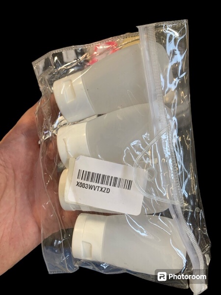 MaseiKar Portable travel bottle, leak proof silicone cosmetic travel bottle without bisphenol A, refillable bottle 30ml (4 packs)