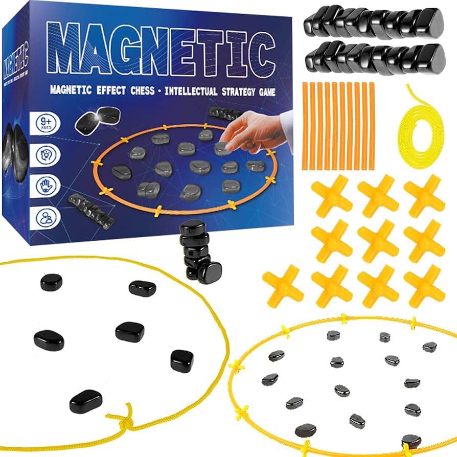 Magnetic Chess Game Magnetic Effect Chess Set Portable Magnetic Chess Board Game Magnetic Battle Chess Set Educational Magnetic Chess Game for Kids Party Family Gathering and Travel