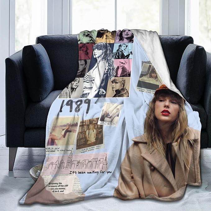 Singers Music 2024 Album Cover Girls Pop Throw Blanket Warm and Cozy King Size Bedding for Winter Perfect Birthday for Fans Ideal for Bedroom or Travel 60 x 80 inch