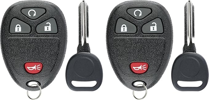 KeylessOption Keyless Entry Remote Control Car Key Fob Replacement for 15913421 with Key
