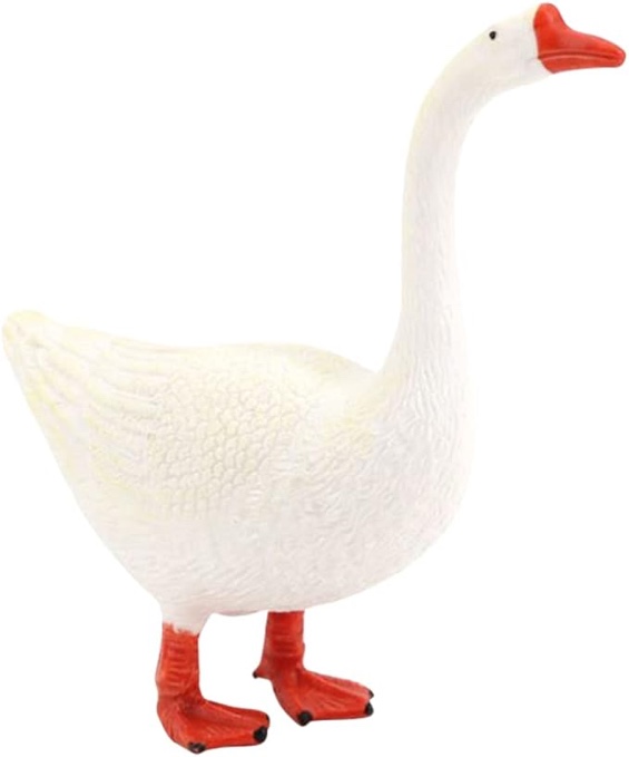 Kisangel Swan Ornaments Simulation Goose Figurine Tabletop Ornament Decoration Swan Figurines Swan Figure Garden Sculptures Outdoor Model Plastic Household Goose Child White