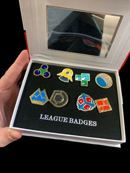 Pocket Monster Generation 1-6 Gym Badge Collection Box, Game collection Set of 8PCS, Gift for Boy and Girls