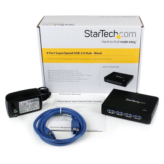 StarTech Accessory ST4300USB3 4 Port Black SuperSpeed USB 3.0 Hub Electronics
