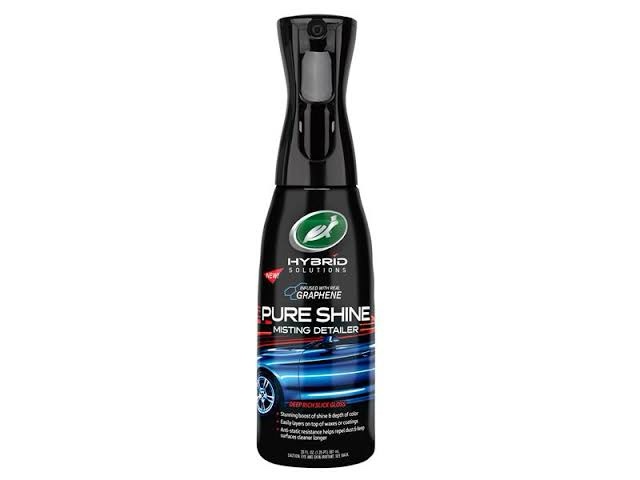 Turtle Wax 53837 Hybrid Solutions Pure Shine Detailer Misting Spray, Graphene Infused for Ultimate Shine, Water Beading, Safe on All Exterior Surfaces, 20 oz