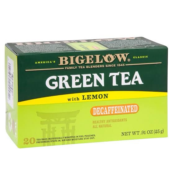 Bigelow Green Tea with Lemon  Decaffeinated  Green Tea Bags  20 Count