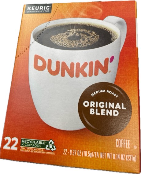 Dunkin' Original Blend Medium Roast Coffee — 22 Keurig K-Cup Pods (Best If Used By: May 26 2025)