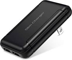 Dual USB Wall Charger Flat, OKRAY 5v/3a USB Charger with Foldable Plug Extra-Slim 2 USB-A Ports Phone Charger Fast Charging Adapter Compatible for iPhone 13 12 11 XR XS, Galaxy S21 S20, Switch (Black)
