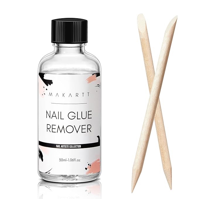 Makartt Nail Glue Remover for Press on Nails - 30ML Press On Nail Remover Easy Removal Debonder for Glue on Nail Tips,Non-Acetone Nail Polish Remover