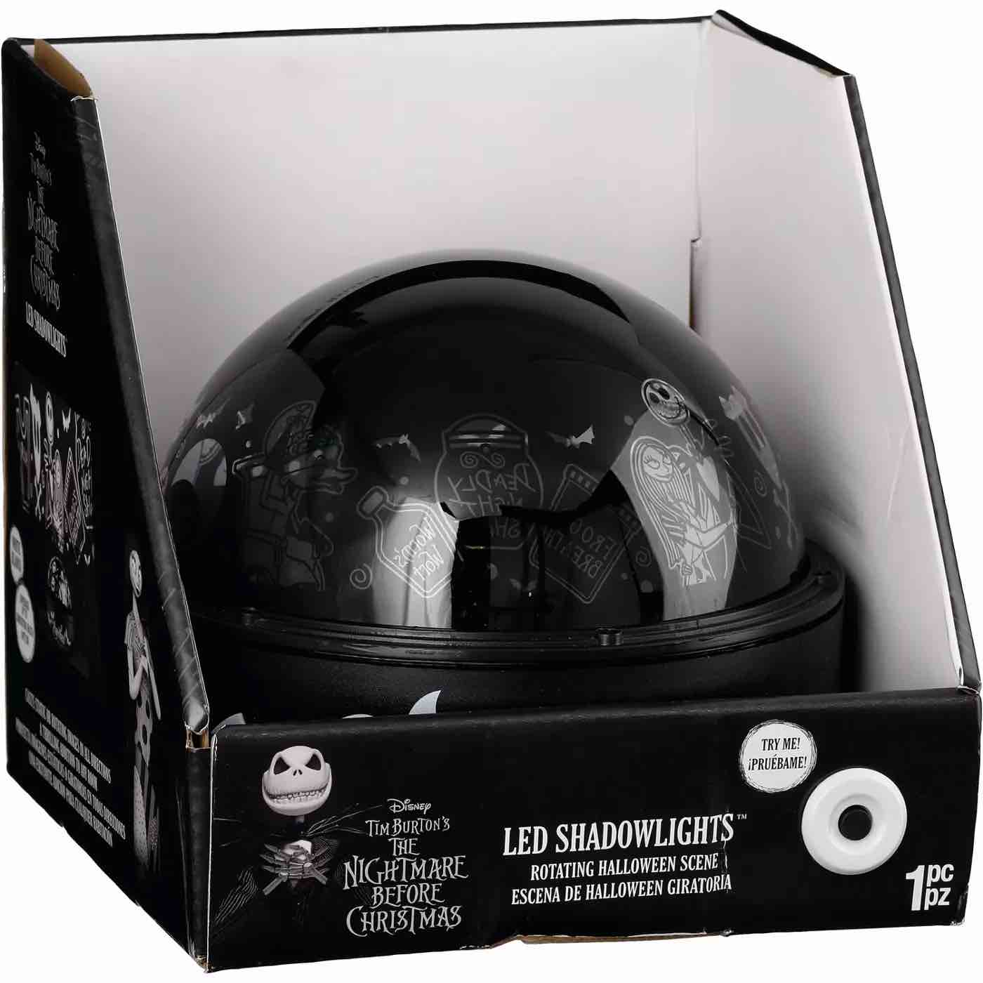 Nightmare Before Christmas 30th LED Shadow Lights - Rotating Halloween Scene Projector