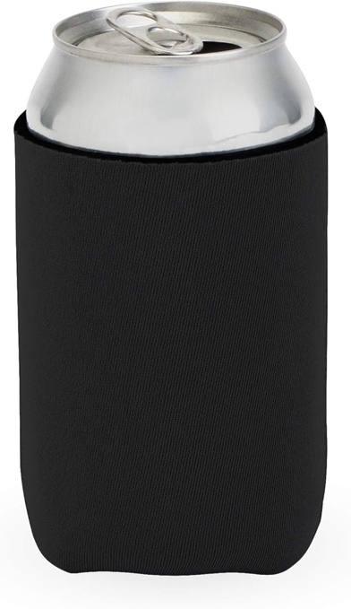 GAY PRIDE APPAREL Love Wins Koozie — Can Cooler Sleeve (Multicolor Hearts Design, Black)