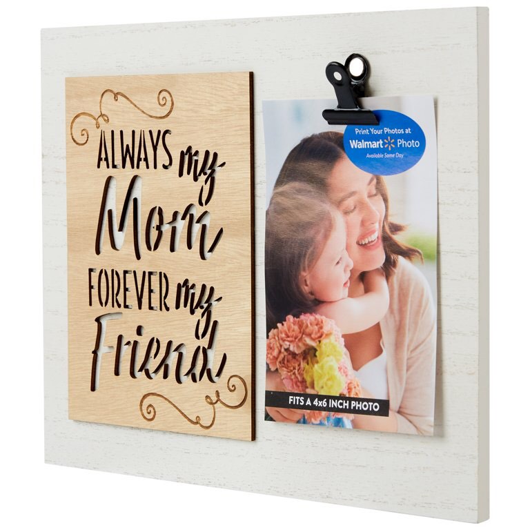 Mother's Day 4" x 6" White Forever My Friend Photo Clip Frame-Way to Celebrate 