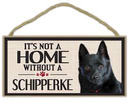 Wood Sign for Schipperke Dog Breeds