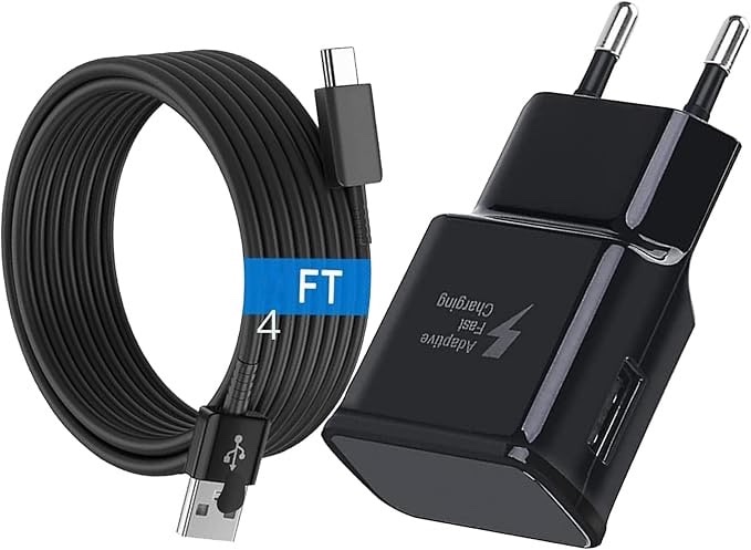 Dretol European Phone Travel Wall Charger,Europe USB Type C Fast Adapter 15w Plug for Samsung Galaxy/LG/Moto Euro CE International 5V with USBA-C Cable Italy,France,Spain,German,International