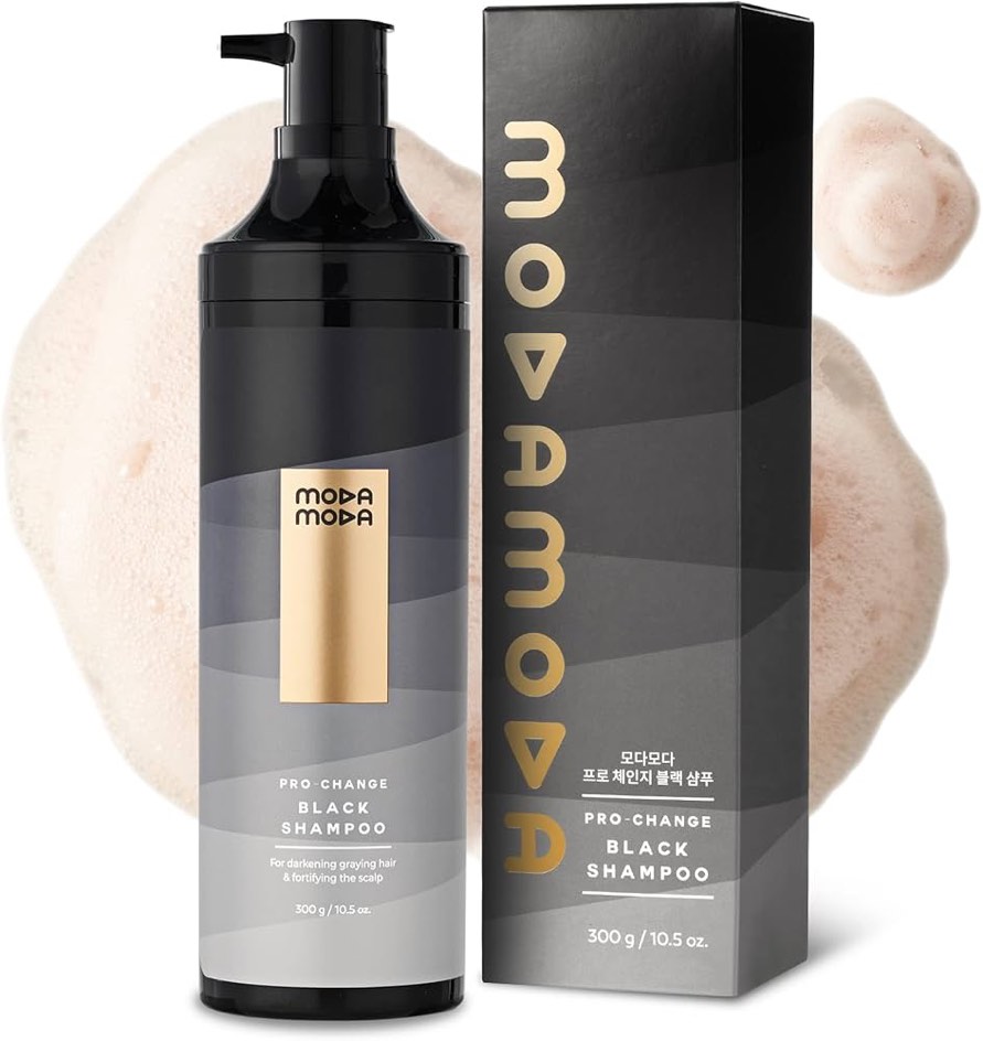 MODA MODA Naturally Grey Reducing Shampoo, Darkening Gray Hair, Minimizing Hair Loss, and Boosting Hair Volume 300g