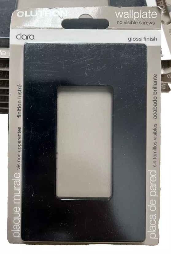 Lutron 1 Gang Switch Plates Decorator Dimmer Cover Wall plate Gloss Black Finish
