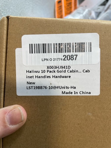 Haliwu 10 Pack Gold Cabinet Pulls, Brushed Brass Cabinet Pulls Square Gold Cabinet Handles, 3 inch Kitchen Cabinet Handles Hardware