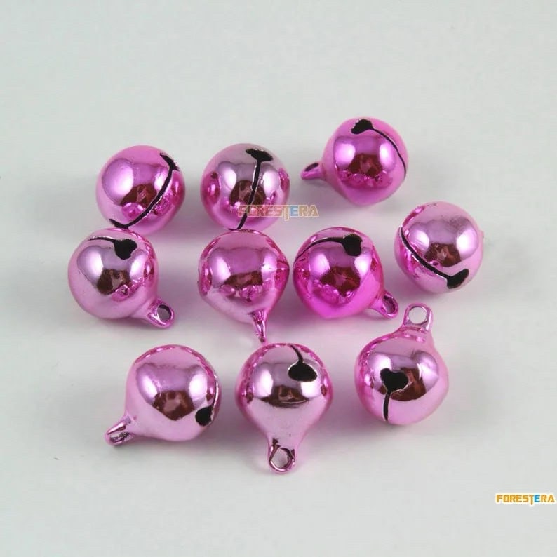 40Pcs 12mm Pink Bells Jingle Bells Christmas Bells Pet Bells