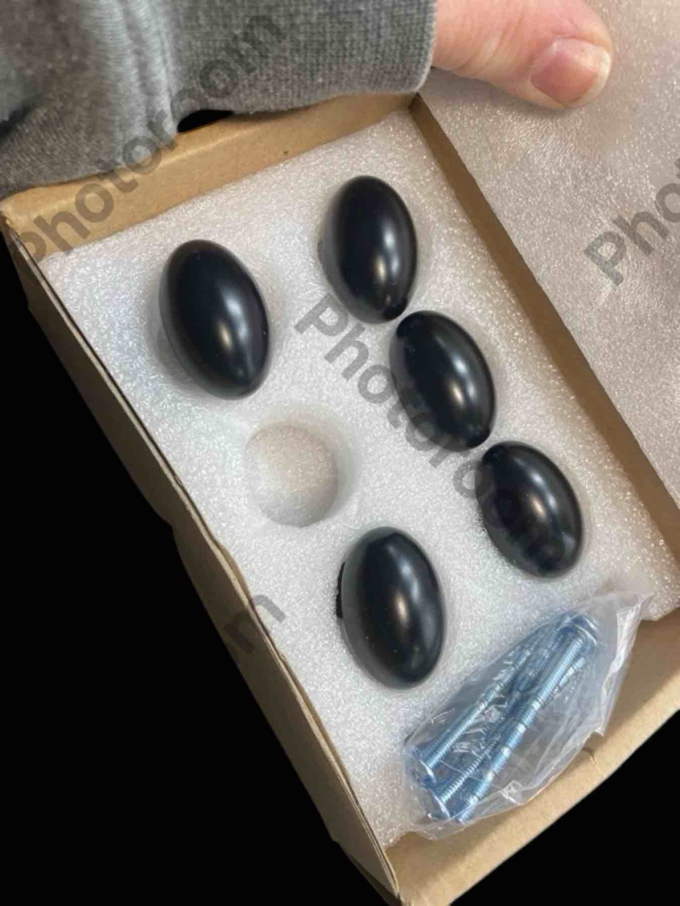 Matt Black Oval Cabinet Knob