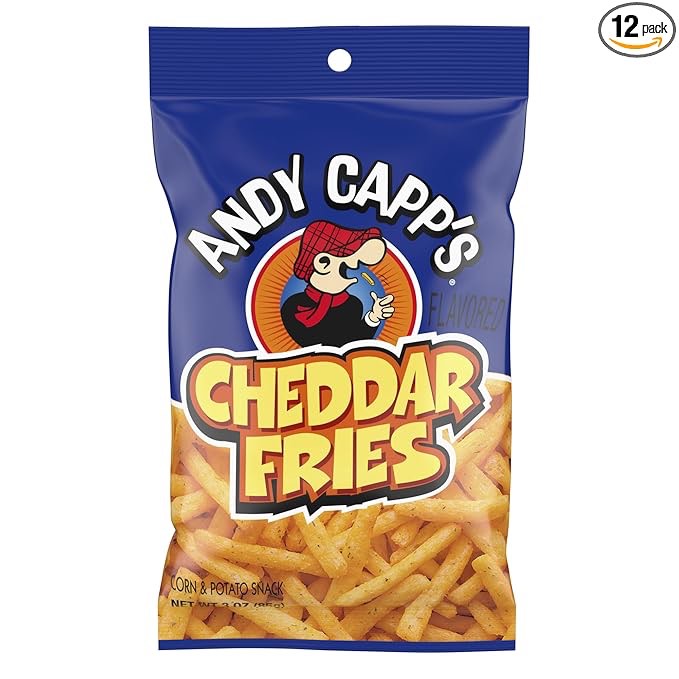 Andy Capp's Cheddar Fries Snacks (Pack of 12)