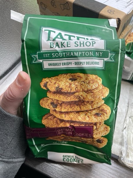 Tate s Bake Shop Thin & Crispy Cookies  Oatmeal Raisin  7 Ounce
