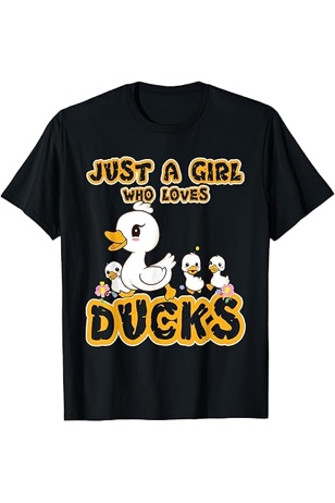 (Size 4T) Just A Girl Who Loves Ducks - Duck T-Shirt for Kids  BLUE