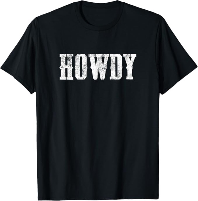 (Size 3XL) Cowboy Howdy T-shirt Western Rodeo Tee Southern Horse Lover T-Shirt