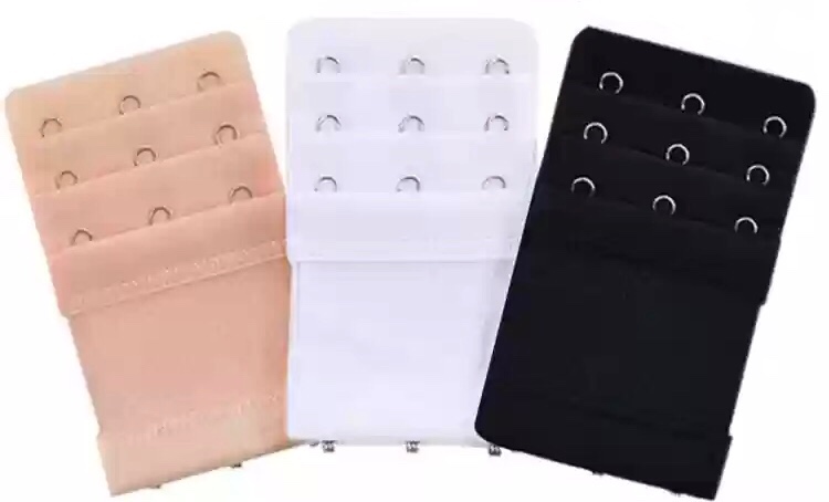9 Pcs Women's Bra Extender 2 Hooks/ 3 Hooks/ 4 Hooks Elastic Bra Extension Strap Bra Lingerie Extenders, White/Black/Beige (2/3 Hooks)
