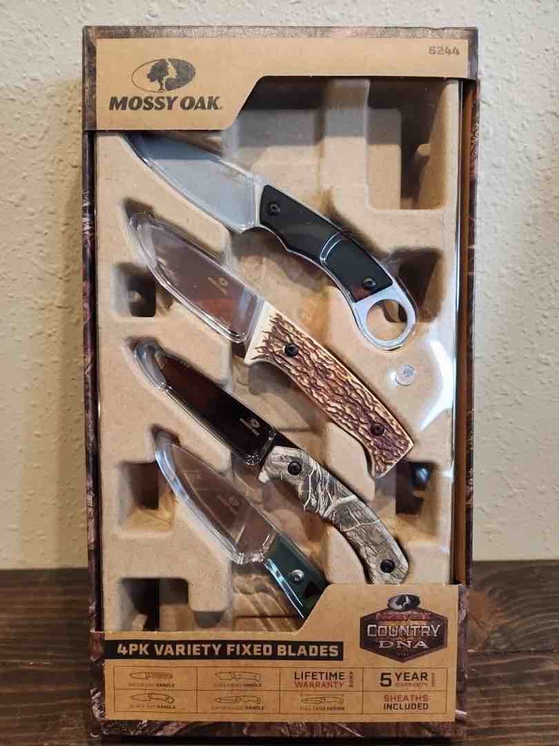 MOSSY OAK 4PK VARIETY FIXED BLADES KNIFE SET