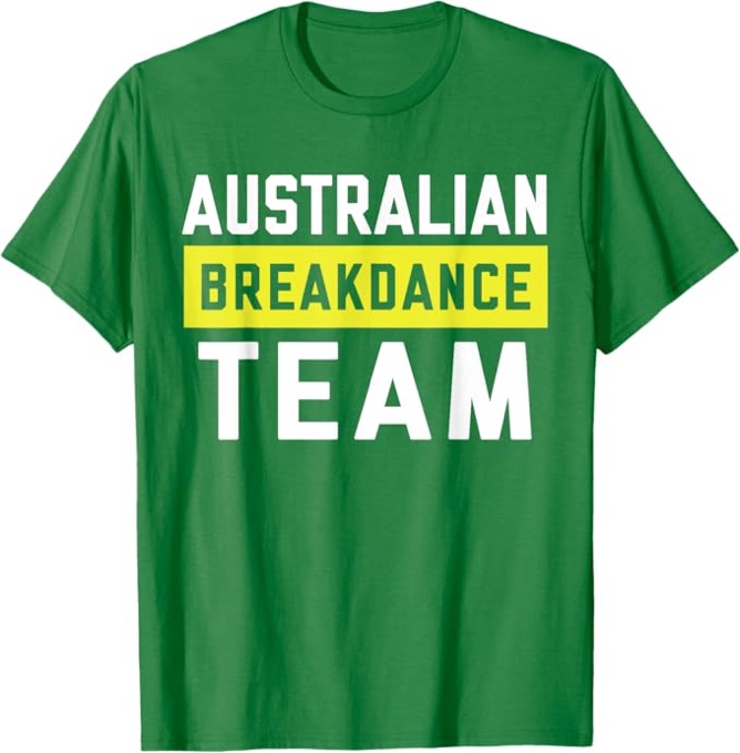 Australian Breakdancing Costume Team Break Dancer Matching T-Shirt