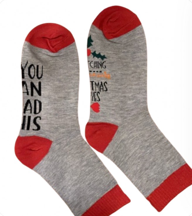 Watching Hallmark Christmas Movies Socks, NWOT, One Size fits Most