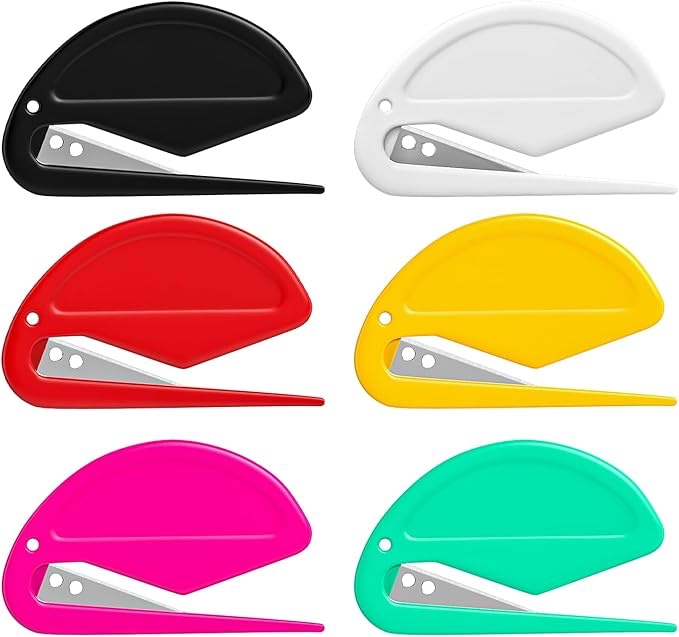 (Pack of 6) SUTOUG 6 Pcs Letter Opener Envelope Slitter, Envelope Opener Sharp and Efficient, Letter Openers Mail Opener Safe for Envelope, Package, Paper Cut