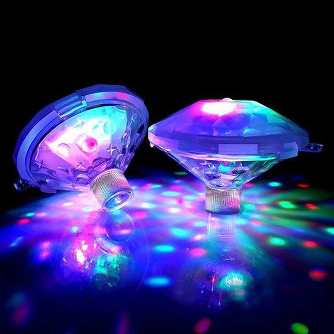 Swimming Pool Lights,LED Color Changing Floating Lights with 8 Modes Lighting Underwater,Battery Powered Waterproof, That Float for Disco Pool Pond Fountain Garden Party Decoration